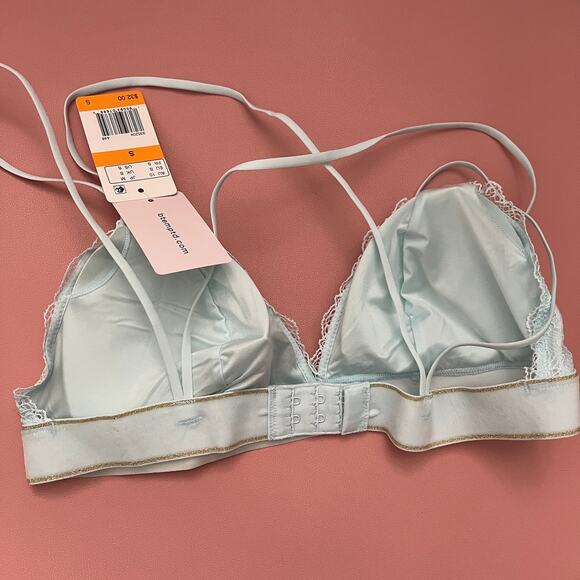 NEW b.tempt’d by Wacoal Lace Encounter Bralette Light Blue Saltwater Slide Small - Picture 2 of 2
